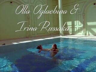 Olla Oglaebina and Stefanie Moon – tempting Nude Girls in the Pool