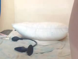 Big Ass Swallows Huge Dildo on Webcam, dirty video 6a